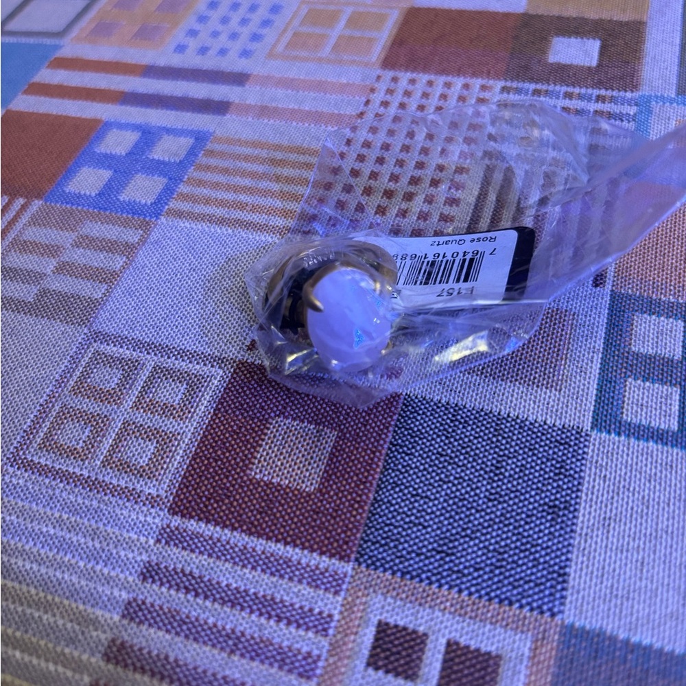 Gold and White Rose Quart Ring